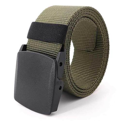 Mens POM Slide Buckle Quick Drying Belts Nylon Army Military