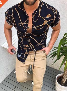 Fashon Naton Style Summer Man's Shrt 3D Prntng Stand Co