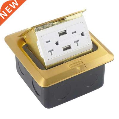 -Up Floor Outlet Covers Box, Power Box Kit 20A Duplex Recept