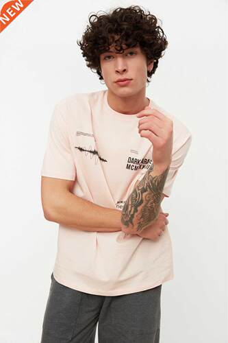 rendyol men's t-shirt TMNSS20TS1097 men's clothing fashion 2