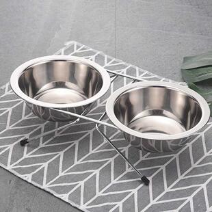 Dog Bowl Stainless Steel Pet Dogs Cat Double Bowls Durable