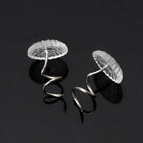 50PCS Clear Heads Twist Pins Fixed Fastener for Upholstery B