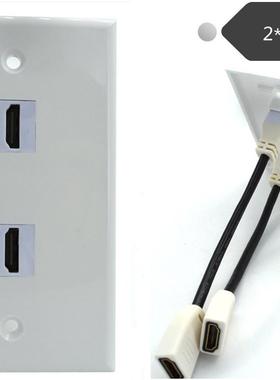 2 HDMI Pigtails Wall Plate Face Cover for Theater DVD Cable