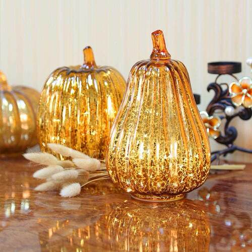 Halloween LED Pumpkin Light Glass Party Light Festival