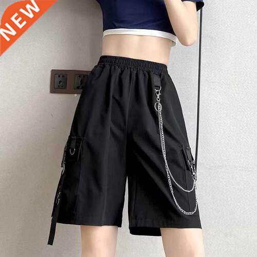 Lucyever Harajuku with Chain Cargo Pants Woen 2022 Suer L