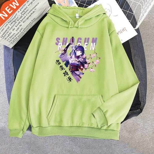 2021 New Fashion Raiden Shogun Genshin Impact Hoodies Loose