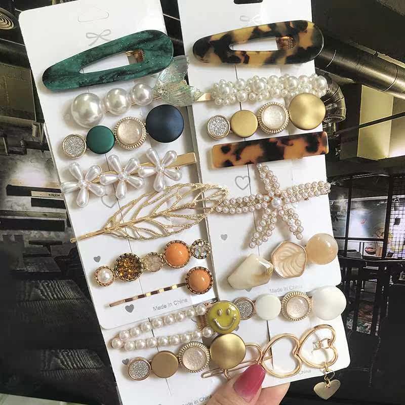 New Fashion 3/4pcs Set Pearl Hair Clip For Women Korean Hair