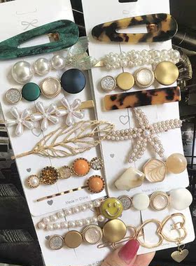 New Fashion 3/4pcs Set Pearl Hair Clip For Women Korean Hair