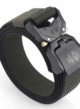New Aluminum Alloy Outdoor Tactical Belt Men's Elastic Light