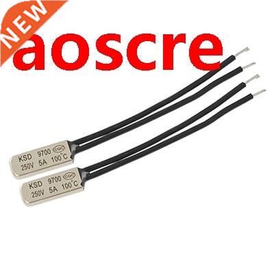 2pcs KSD9700 NC Bimetl Thermostt Temperture Switch 100 De