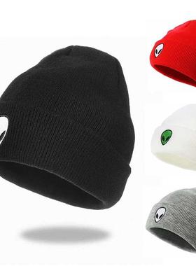 New knit hat, hip-hop style, skull pattern embroidery, skull