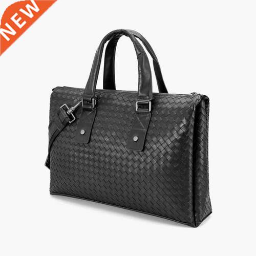 Men Briefcase Bags Handmade Knitting Large Capacity Office H