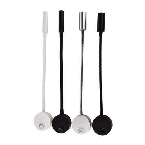morden white silver black wall light bedroom reading lamp 6