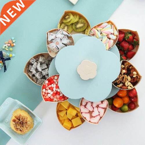 Creative Rotating Candy Box Plastic Petal Double Single