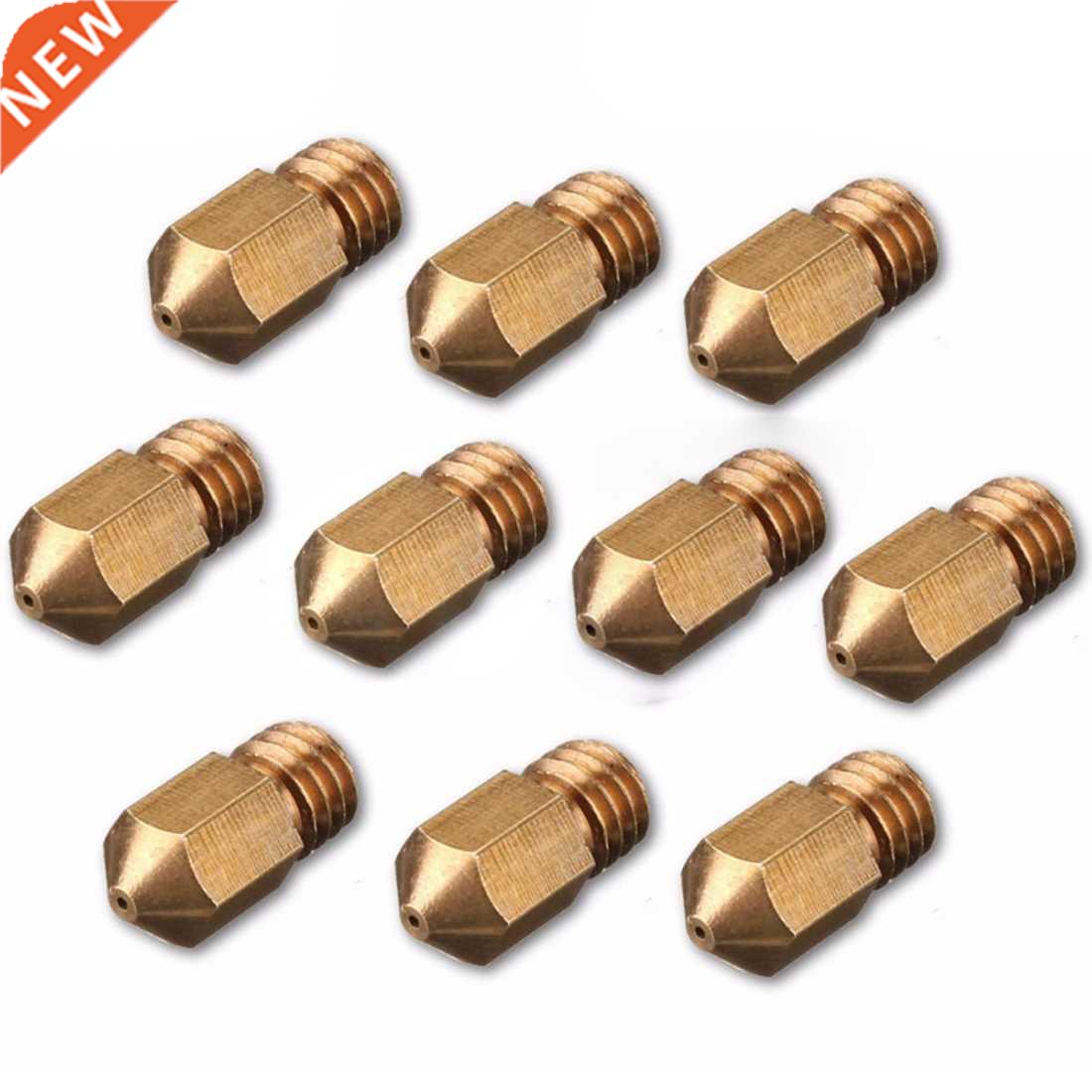 10x 0.3mm 3D Printer Nozzle Head For 1.75mm M6 Thread Filame