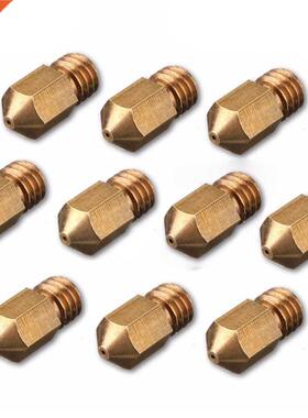 10x 0.3mm 3D Printer Nozzle Head For 1.75mm M6 Thread Filame