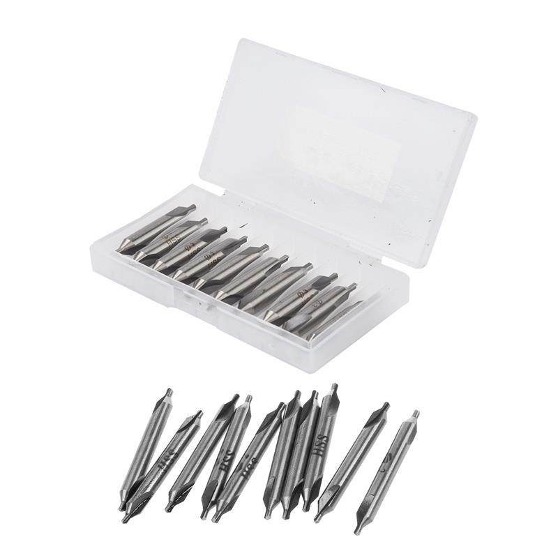 20Pcs 60 Degrees Center Bits and Drills Combined Center Dril
