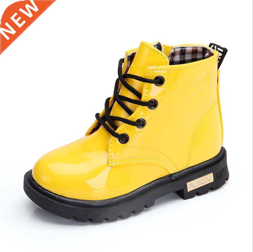 Size21-36 Children Girls Martin Boots PU Leather Waterproof