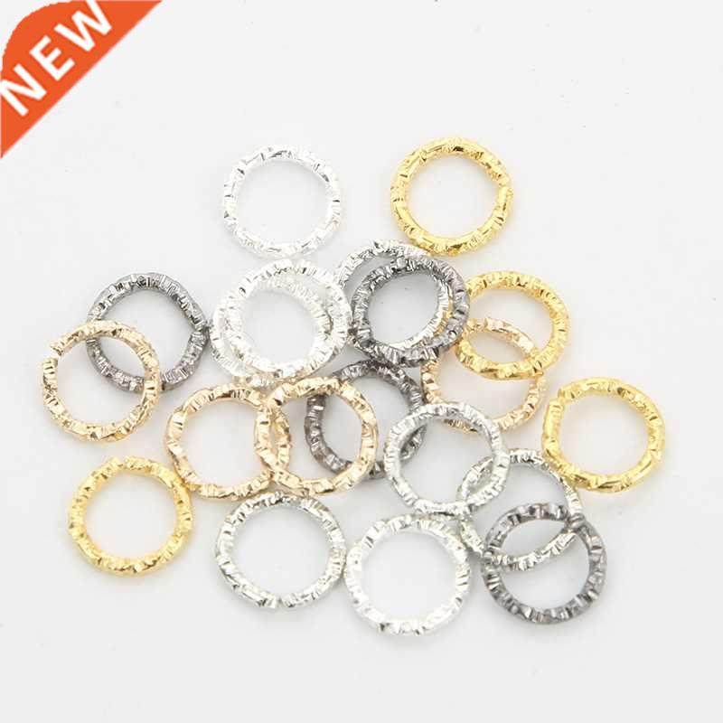 50-100pcs 8-20 mm Plated Golden Silver Jump Rings Round Twis