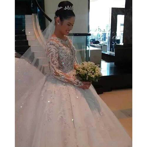 Cheap Veidos Novia Lace Ball Wedding Dresses 2021 Cuom M