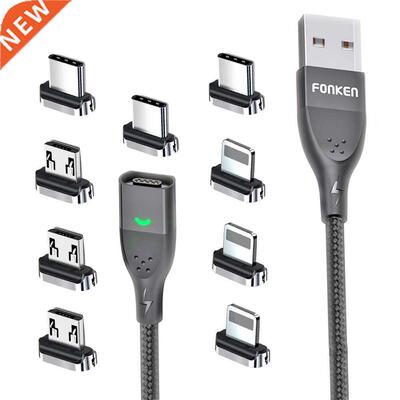 FONKEN Magnetic Cable 3A USB Magnetic Phone Charger Data Cor