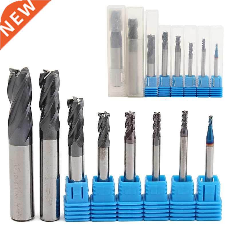 8pcs 4 flutes carbide end mill set mayitr tungsten steel hrc