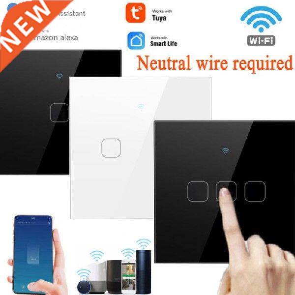 1/2/3 Gang Tuya Smart Life Glass Panel EU Standard Touch