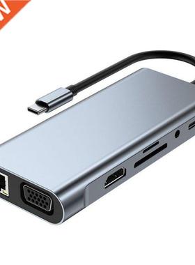 USB C HUB to HDMI-compatible VGA USB .0 USB 2.0 Adapter 11