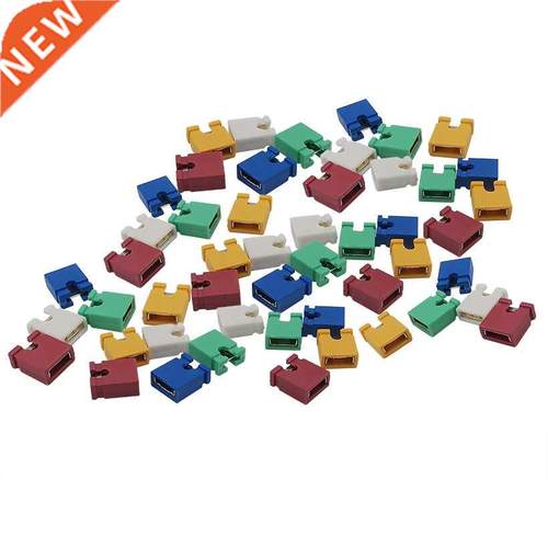 60Pcs Colorful 2.54mm Pin Header Standard Computer Jumper Bl