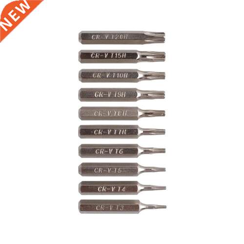 Flexsteel 10pcs CR-V Torx Bit Set Including T,T4,T5,T6,T7,T