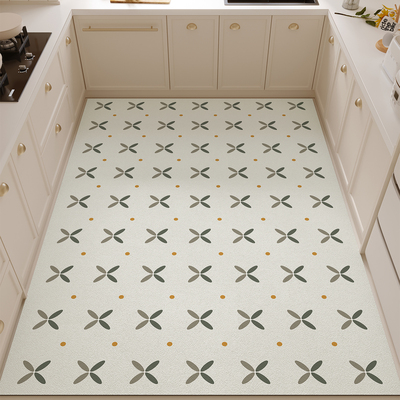 矽藻泥厨房专用地垫吸水防滑防油可擦洗免洗门厅脚垫防水防脏地毯