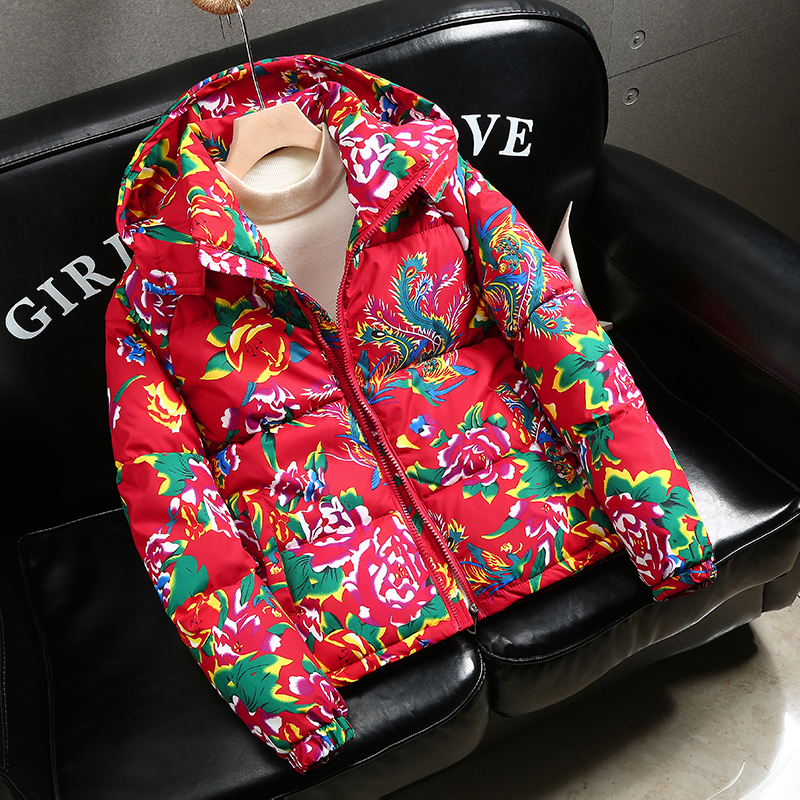 东北大花国潮棉袄男女款棉服