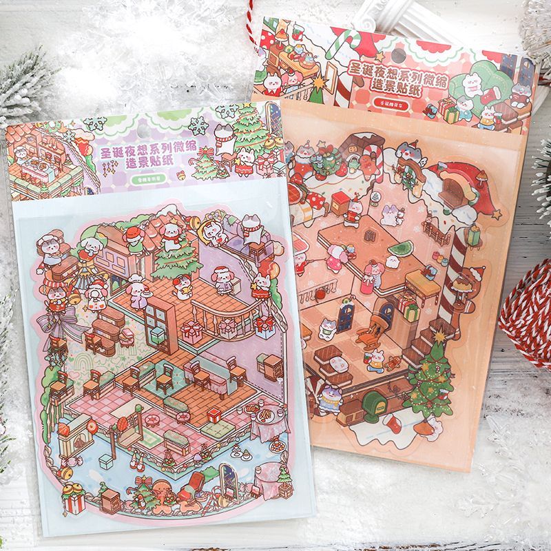 圣诞夜想系列微缩造景贴纸