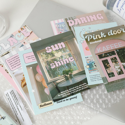 贝祥装饰卡片粉色时光