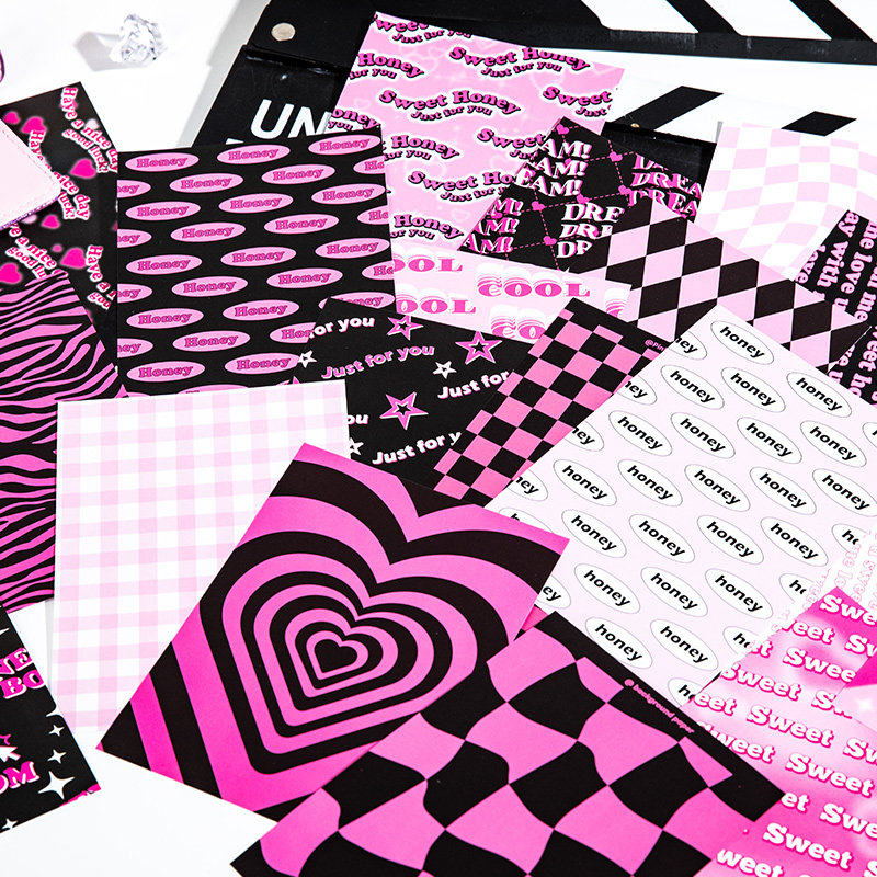 韩系甜心电波复古无粘性素材纸 ins风高颜值文艺简约装饰点缀手帐趣味创意美式甜酷y2k英文格纹打底手帐便签,文具电教/文化用品/商务用品,便签本/便条纸/N次贴,淘宝优惠券,粉丝福利购,淘宝优惠卷