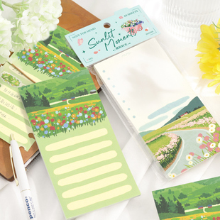 NOTE FOR 60张只有花知道便签夏日高颜值简约小清新唯美花卉植物手帐装饰造景素材纸学生留言记事备忘小本子