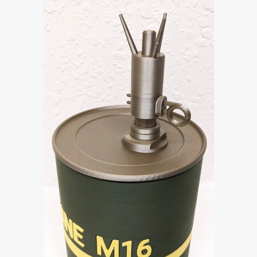 M16美国陆军反步兵地雷模型 仿真军事武器COS道具摆件3D打印玩具