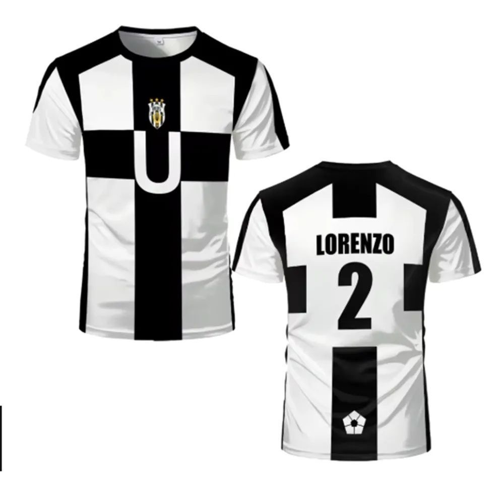 卡通动漫蓝锁Ubers Barou足球衫3D印花角色扮演运动男女T恤短袖