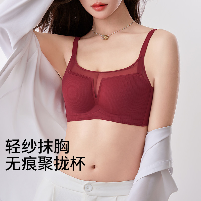蒂姿柔无钢圈收副乳聚拢抹胸文胸