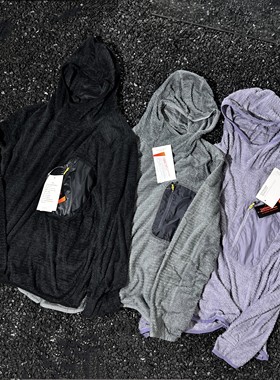 日单Fppev徕卡纱线thermolite轻量透气套头帽衫恒温保暖连帽外套