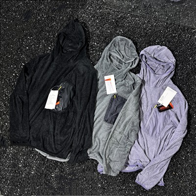 日单Fppev徕卡纱线thermolite轻量透气套头帽衫恒温保暖连帽外套