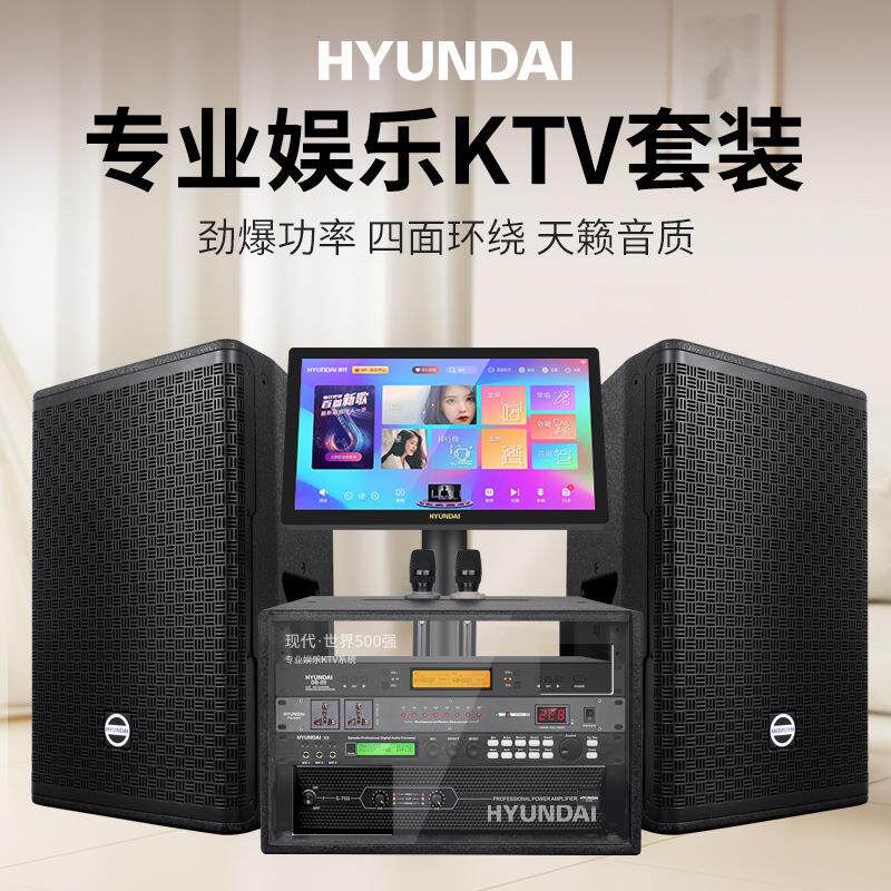现代新款HD122K家庭音响套装会议室娱乐影院家用卡拉ok大功率音箱