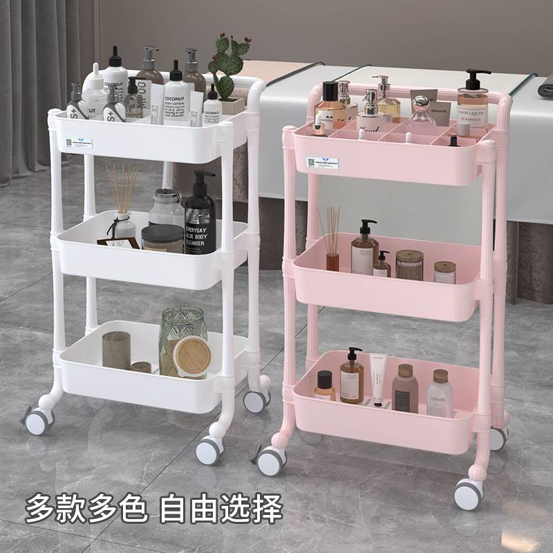 美容车小推车美容院专用仪器架子理发店烫染美发收纳工具车置物架