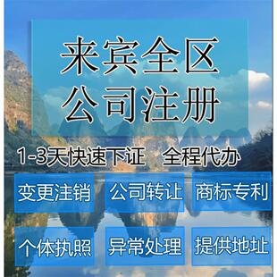 来宾市合山市公司注册营业执照代办企业注销变更地址挂靠解除异常