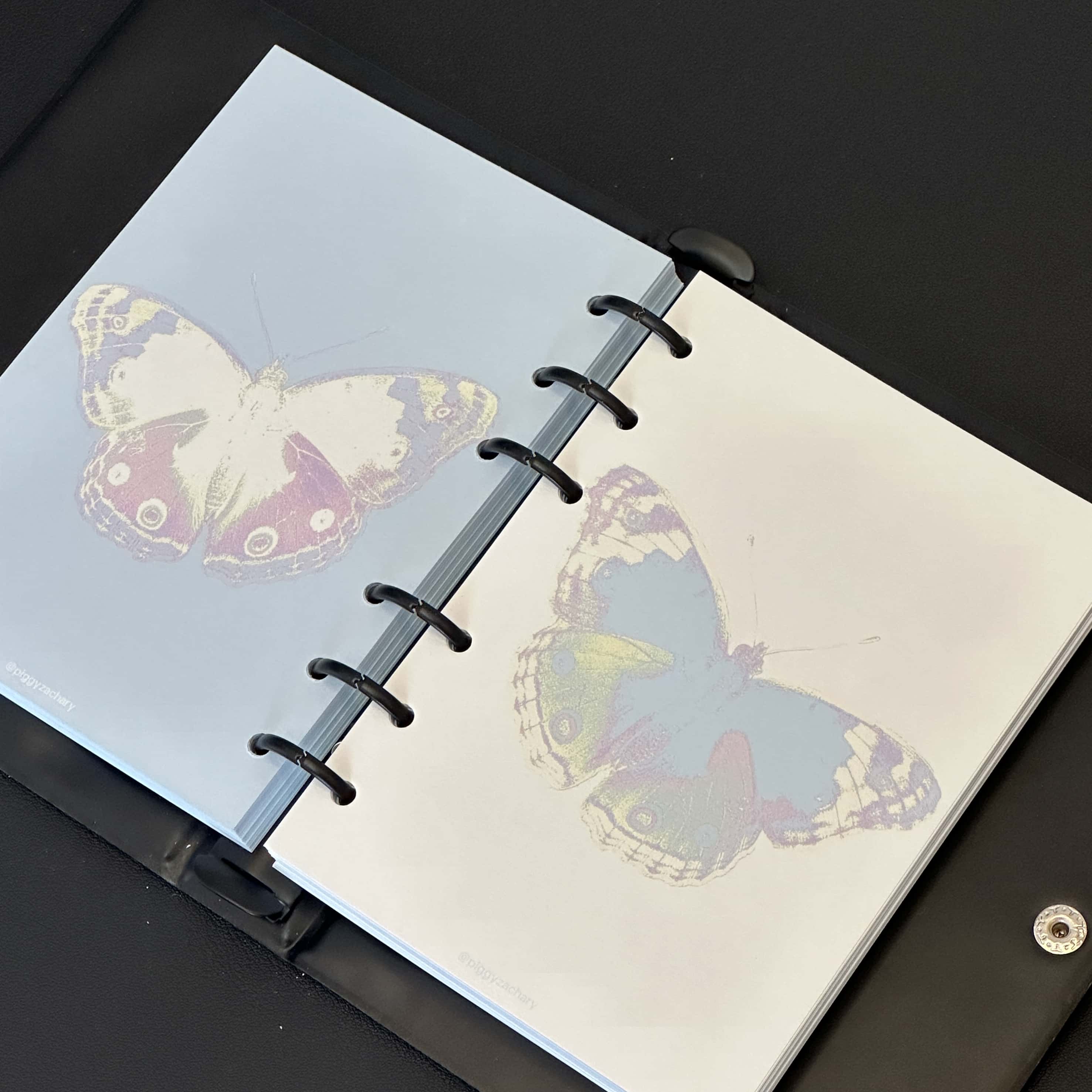 10款图案混合装【蝴蝶&深海】奇葩A6内页|手账本活页高颜值简约
