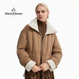 大翻领 Vittorio 迪伽默鹅绒服女短款 Giacomo 9550911182