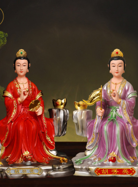 新品胡秀英佛像胡翠花神像树脂铜彩胡家仙长领班胡翠花供奉摆件像