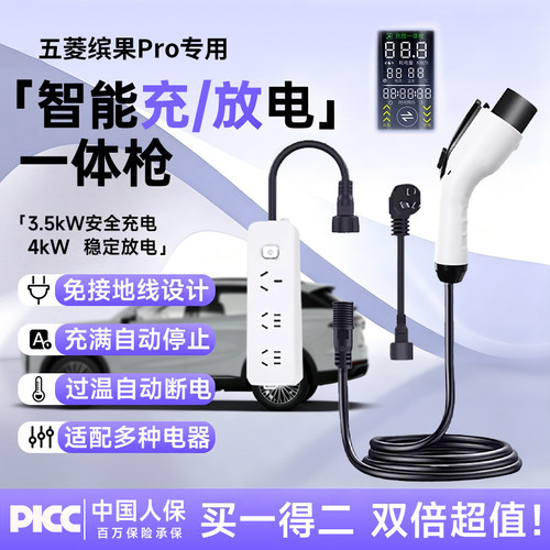 五菱缤果pro充放一体枪随车充