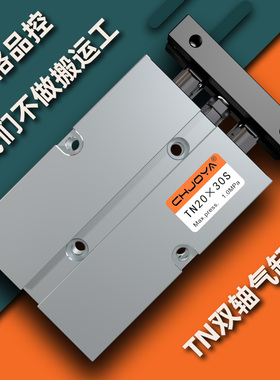 TN双轴TDA双杆气缸10小型气动16/20/25/32-20X30X40X50X60*70*80S