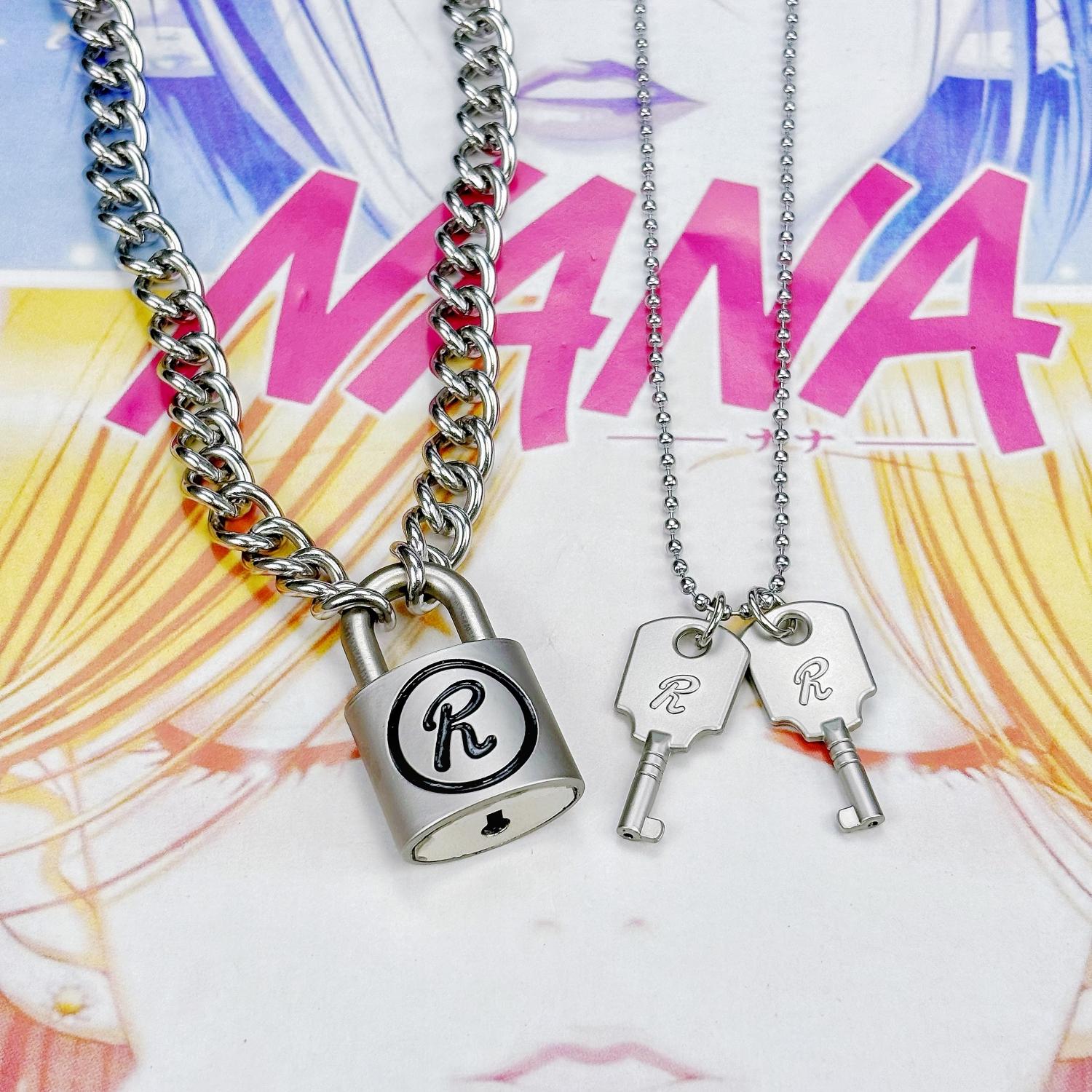 可开锁原版南京锁项链NANA时尚朋克锁头R锁项链Sid同款钥匙